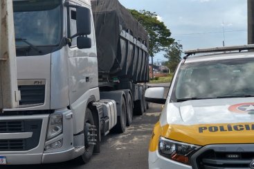 PMRv de IÃ§ara flagra seis caminhÃµes com excesso de carga nas rodovias estaduais da regiÃ£o