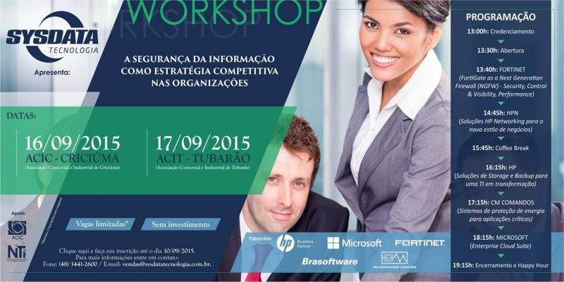 Workshop: A segurança da informação como estratégia competitiva nas organizações