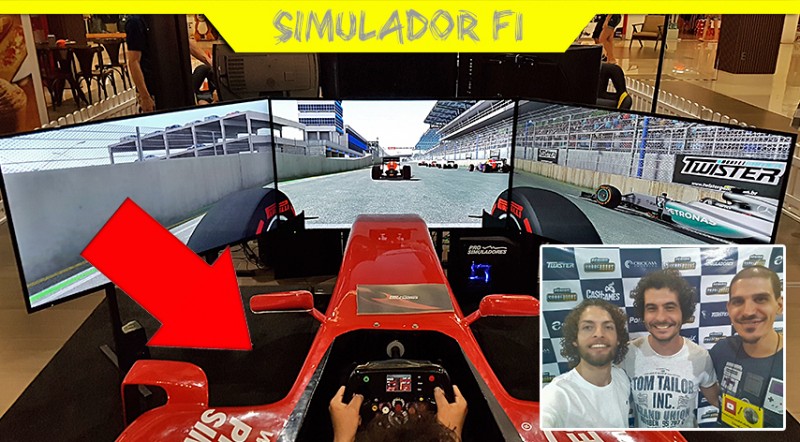 VÍDEO: Simulador de Fórmula 1 (F1) e Project CARS em Criciúma
