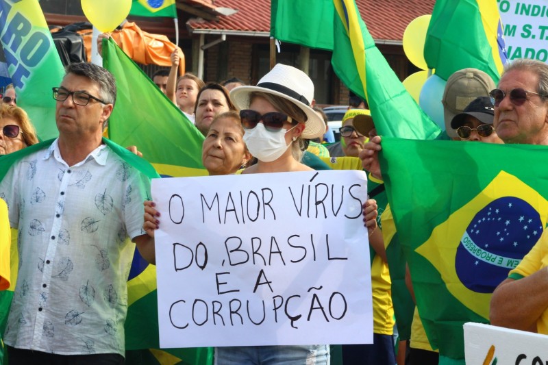Tarde de manifestação na Rua da Gente e apoio ao presidente Bolsonaro
