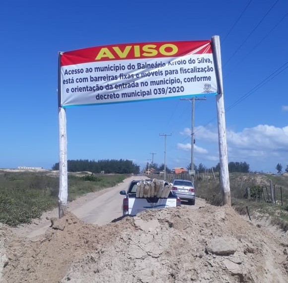 Prefeitura fecha entradas de Balneário Arroio do Silva; acesso ao município apenas pela SC-447