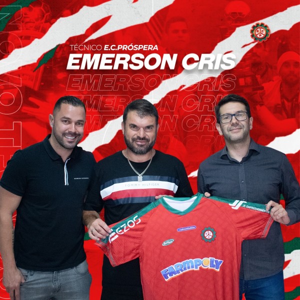Próspera anuncia Emerson Cris como novo técnico