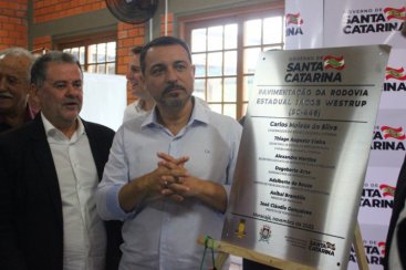 Em agenda no Sul catarinense, Carlos Moisés inaugura rodovia Jacob Westrup  