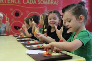 Turma do Infantil Satc aprende sobre alimentação saudável 