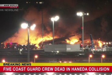 Colisão de dois aviões deixa cinco mortos no Japão