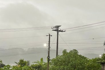Durante chuva na região de Criciúma, Defesa Civil alerta para temporais nesta segunda e terça-feira