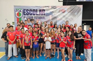Karatê de Içara conquista troféu em etapa do Campeonato Catarinense Escolar
