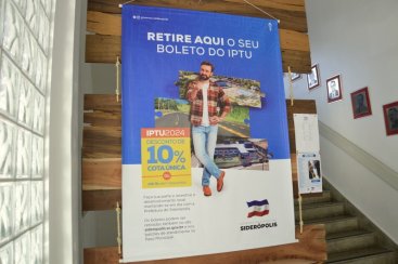 Contribuintes têm até a próxima segunda-feira para pagar IPTU com desconto em Siderópolis